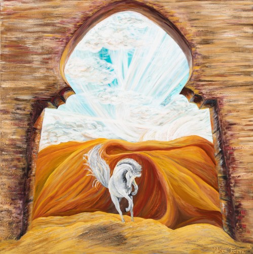 Fanni Mikó - Paintings - KEYHOLE - 2023, ACRYLIC, CANVAS - 100 X 100