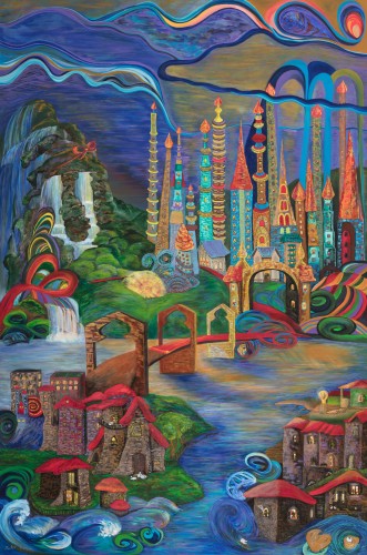 Fanni Mikó - Paintings - THE OTHER SIDE - 2024, ACRYLIC, CANVAS - 150 x 100