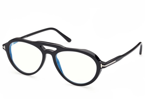 Tom Ford - Optical frames - FT5760-B Clip-on - 001 - 55 - WITH BLUE-VIOLET LIGHT FILTER LENSES