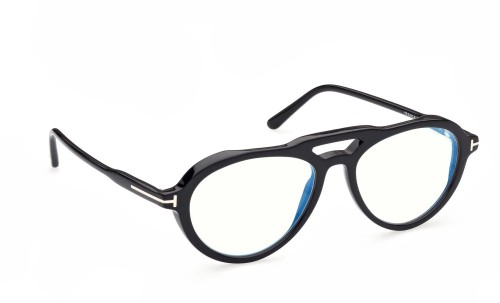 Tom Ford - Optical frames - FT5760-B Clip-on - 001 - 55 - WITH BLUE-VIOLET LIGHT FILTER LENSES