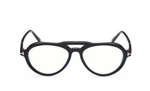 Tom Ford - Optical frames - FT5760-B Clip-on - 001 - 55 - WITH BLUE-VIOLET LIGHT FILTER LENSES