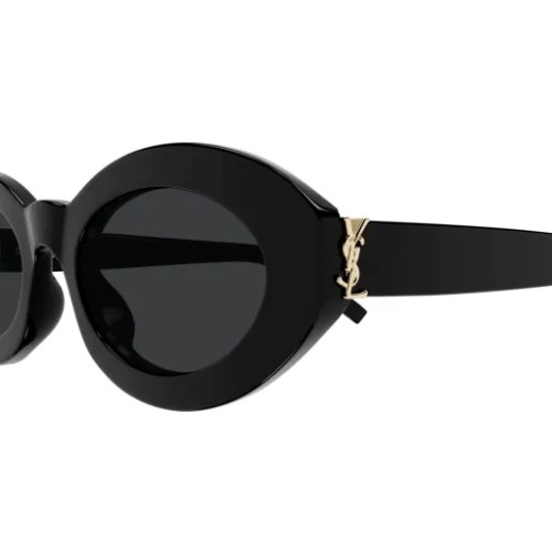 Saint Laurent SL M136 - 001 - 52 Sunglasses Black Oval