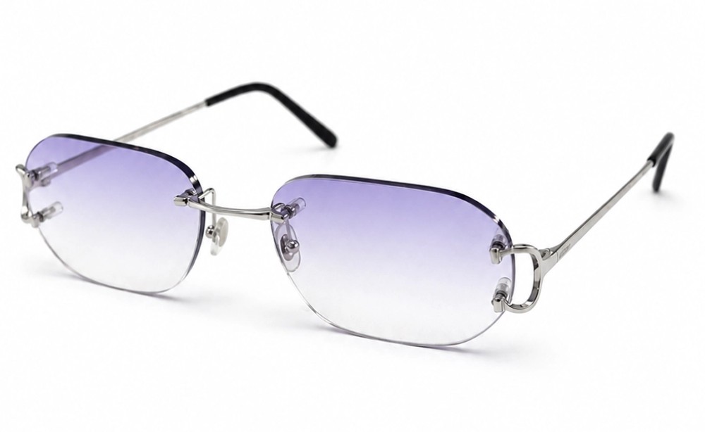 Cartier - Sunglasses - CT0092O With Purple Custom Lens - 002 - 53 - WITH PHOTOCROMIC LENS