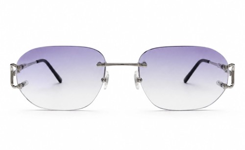 Cartier - Sunglasses - CT0092O With Purple Custom Lens - 002 - 53 - WITH PHOTOCROMIC LENS