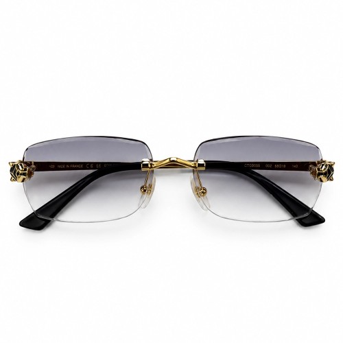 Cartier - Sunglasses - CT0418O with Diamond Cut Lenses Style - 001 - 58 - LIMITED EDITION