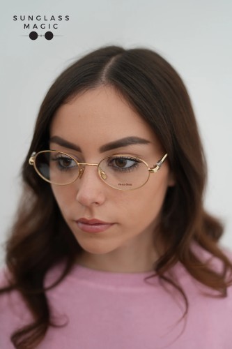 MIU MIU MU 50ZV - 5AK1O1 - 52 Optical frames Gold Oval