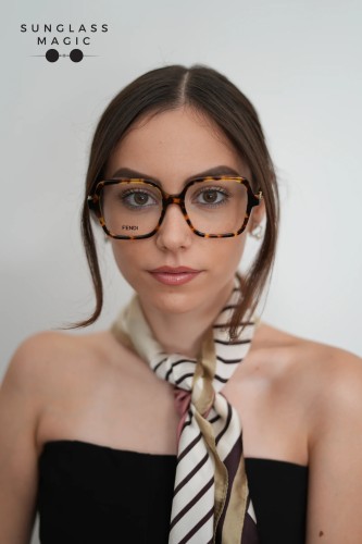 Fendi FE50144I - 056 - 54 Optical frames Havanna Square