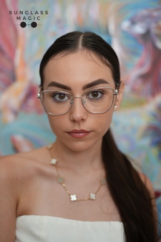 Chopard VCHF15S - 0579 - 55 Optical frames Silver Cat Eye