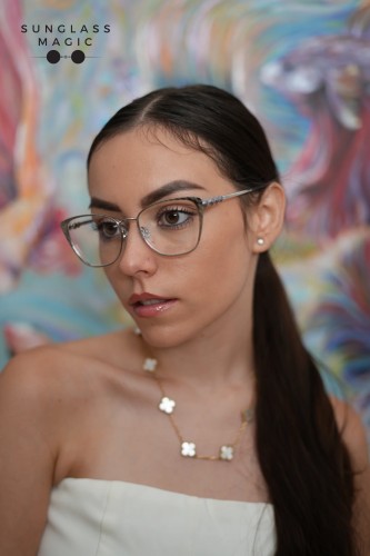Chopard VCHD51S - 0579 - 54 Optical frames Silver Cat Eye