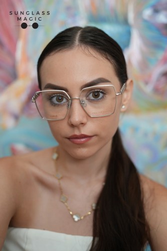 Philipp Plein VPP071 DELIGHT - 0523 - 57 Optical frames Silver Square