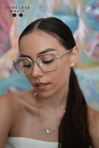 Philipp Plein VPP071 DELIGHT - 0523 - 57 Optical frames Silver Square