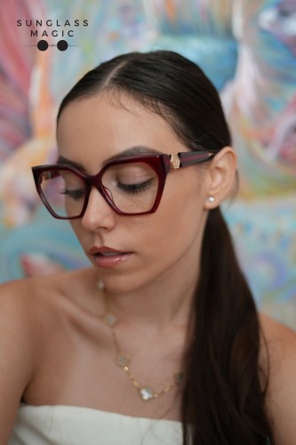 Philipp Plein VPP068S QUEEN - 0V64 - 57 Optical frames Red Cat Eye