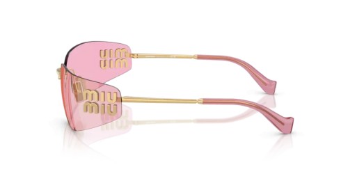 MIU MIU MU A51S - 5AK90Y - 75 Sunglasses Gold Rectangle