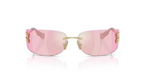 MIU MIU MU A51S - 5AK90Y - 75 Sunglasses Gold Rectangle