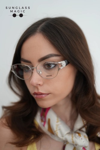 VERSACE VE1309 - 1001 - 54 Optical frames Silver Cat Eye