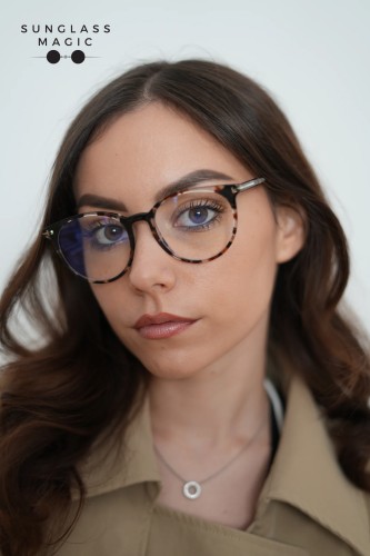 Tom Ford TF5575-B - 055 - 51 - WITH BLUE-VIOLET LIGHT FILTER LENSES Optical frames Havanna Round