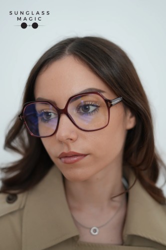 Tom Ford TF6062-B - 071 - 57 - WITH BLUE-VIOLET LIGHT FILTER LENSES Optical frames Burgundy Square