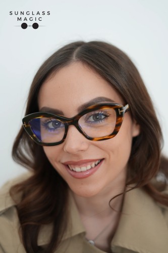 Tom Ford TF6044-B - 055 - 54 - WITH BLUE-VIOLET LIGHT FILTER LENSES Optical frames Havanna Cat Eye