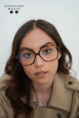 Tom Ford TF6062-B - 053 - 57 - WITH BLUE-VIOLET LIGHT FILTER LENSES Optical frames Havanna Square