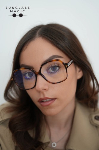 Tom Ford TF6062-B - 053 - 57 - WITH BLUE-VIOLET LIGHT FILTER LENSES Optical frames Havanna Square
