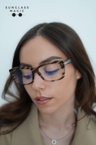 Tom Ford TF6065-B - 056 - 55 - WITH BLUE-VIOLET LIGHT FILTER LENSES Optical frames Havanna Square