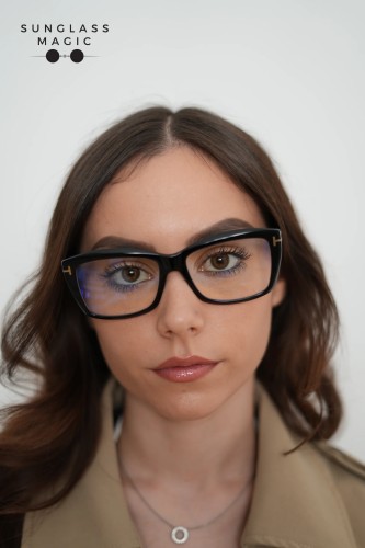 Tom Ford TF6065-B ECO - 001 - 55 - WITH BLUE-VIOLET LIGHT FILTER LENSES Optical frames Black Square