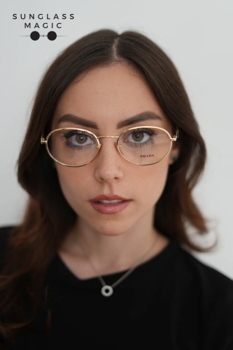 PRADA PR D53VD - 5AK1O1 - 54 Optical frames Gold Oval
