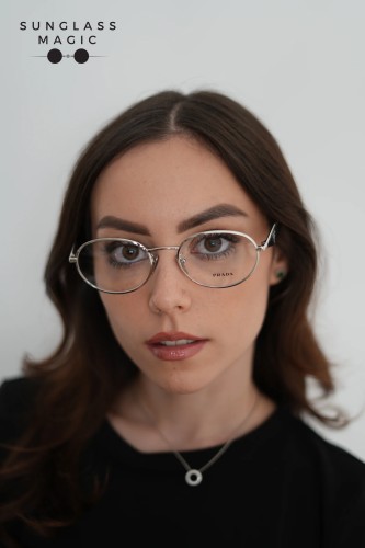 PRADA PR D53VD - 1BC1O1 - 54 Optical frames Silver Oval