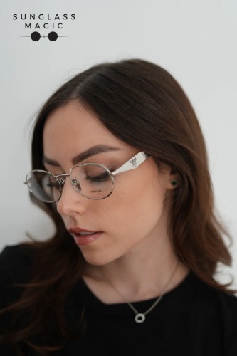PRADA PR D53VD - 1BC1O1 - 54 Optical frames Silver Oval