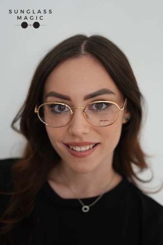 PRADA PR D53VD - 24J1O1 - 54 Optical frames Gold Oval