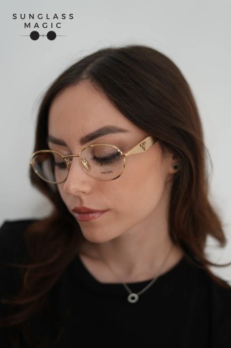 PRADA PR D53VD - 24J1O1 - 54 Optical frames Gold Oval