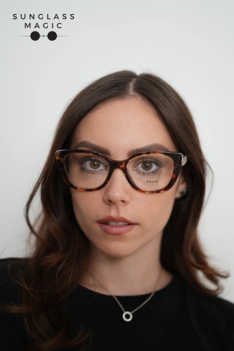 PRADA PR B04V - 07R1O1 - ​53 Optical frames Havanna Cat Eye
