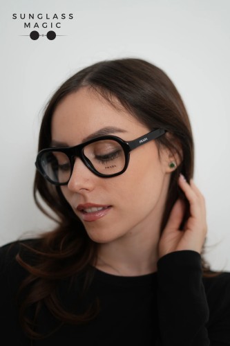 PRADA PR C12V - 16K1O1 - 54 Optical frames Black Pilot (Aviator)