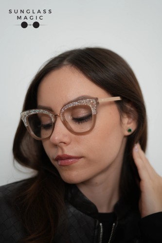 Jimmy Choo JC237 - FWM - 49 Optical frames Beige Cat Eye