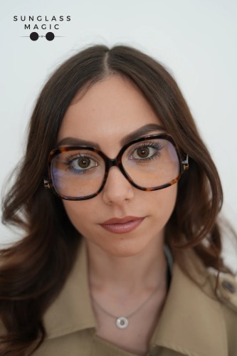 Tom Ford TF5968-B ECO - 052 - 54 - WITH BLUE-VIOLET LIGHT FILTER LENSES Optical frames Havanna Square