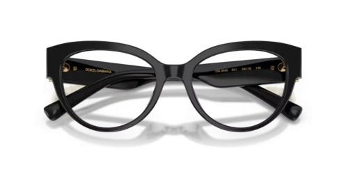 DOLCE & GABBANA DG3440 - 501 - 54 Optical frames Black Cat Eye
