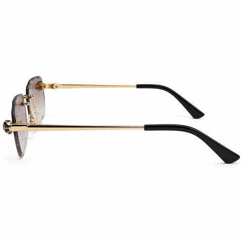 Cartier CT0448O with Diamond-Cut Lenses – Custom-Made - 001 - 54 - WITH PHOTOCROMIC LENS Sunglasses Gold Square