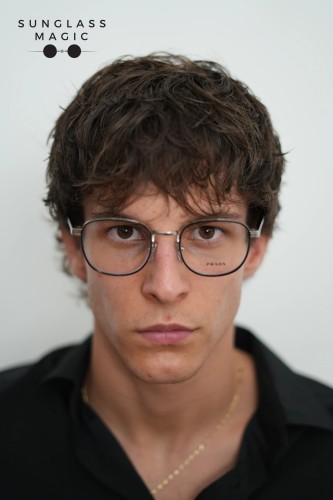 PRADA PR D50V - 1BC1O1 - 50 Optical frames Silver / black Phantos