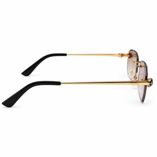 Cartier CT0448O with Diamond-Cut Lenses – Custom-Made - 001 - 54 - WITH PHOTOCROMIC LENS Sunglasses Gold Square