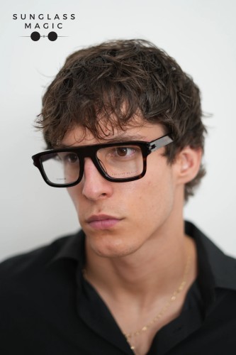 Philipp Plein VPP021 LIGHT FIGHTER - 0722 - 53 Optical frames Dark Havana Square