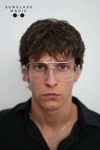 Philipp Plein VPP063W ROCK SUPERHERO - 0589 - 60 Optical frames Silver Pilot (Aviator)