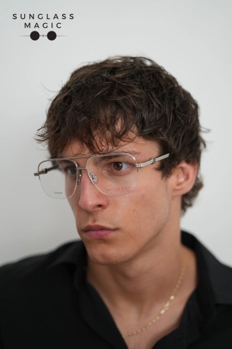 Philipp Plein VPP063W ROCK SUPERHERO - 0589 - 60 Optical frames Silver Pilot (Aviator)