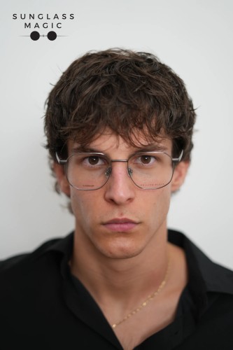 Philipp Plein VPP020 TITANIUM - 0584 - 53 Optical frames Silver, Havanna Square