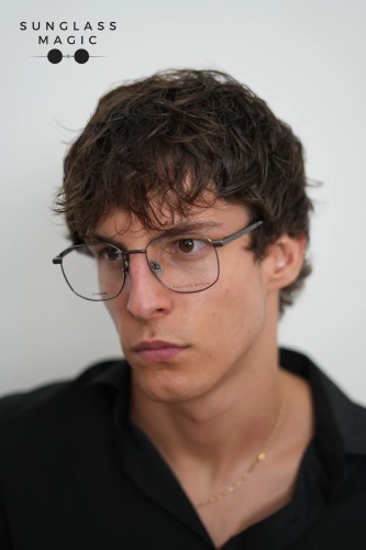 Philipp Plein VPP020 TITANIUM - 0584 - 53 Optical frames Silver, Havanna Square