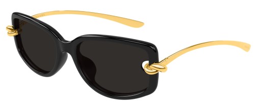 Bottega Veneta BV1440SA - 001 - 59 Sunglasses Black Rectangle