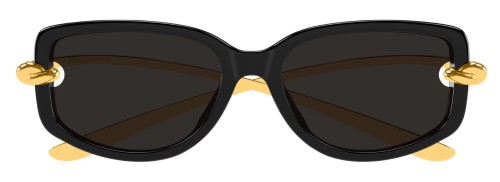 Bottega Veneta BV1440SA - 001 - 59 Sunglasses Black Rectangle