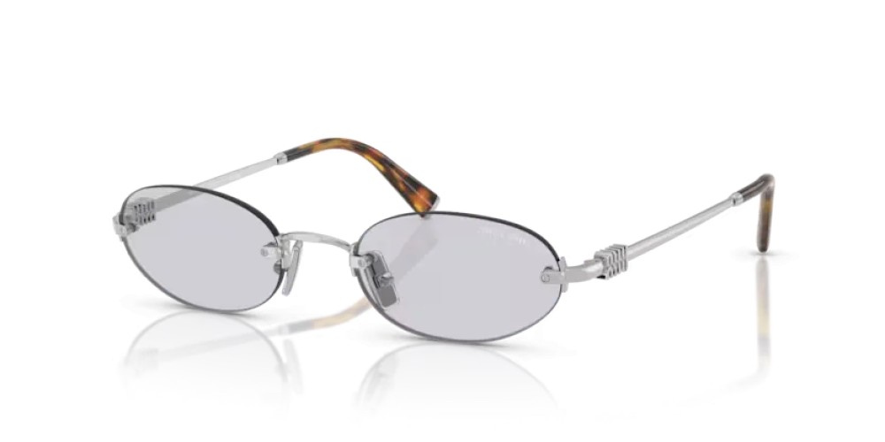 MIU MIU MU A54S - 1BC3F2 - 51 Sunglasses Silver Oval