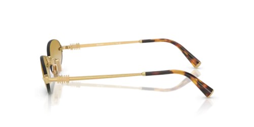 MIU MIU MU A54S - 5AK21D - 51 Sunglasses Gold Oval
