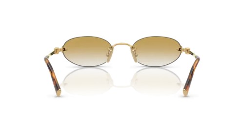 MIU MIU MU A54S - 5AK21D - 51 Sunglasses Gold Oval