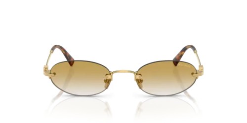 MIU MIU MU A54S - 5AK21D - 51 Sunglasses Gold Oval